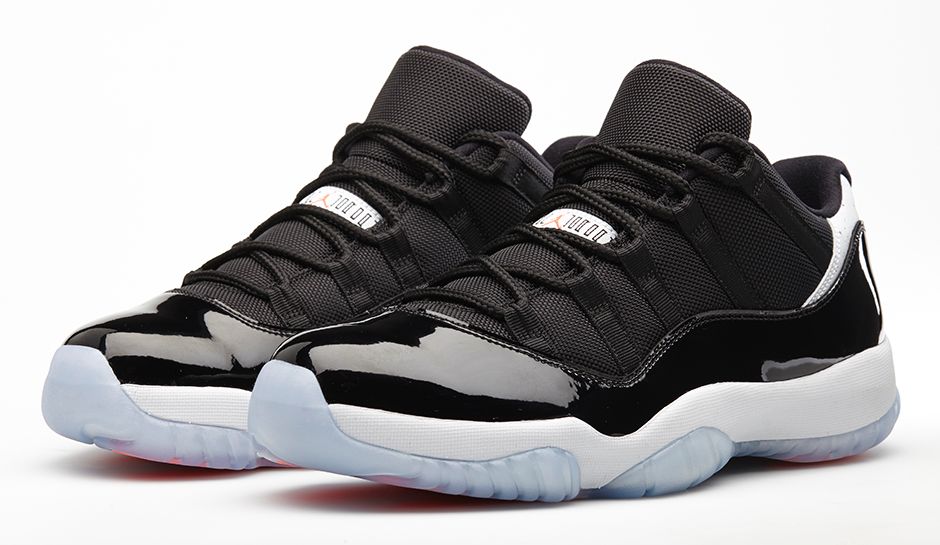 black and white low top 11s