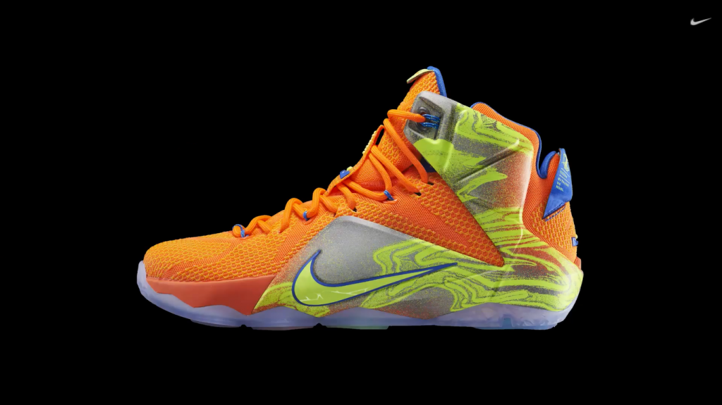 nike lebron 12 multicolor basketball shoes