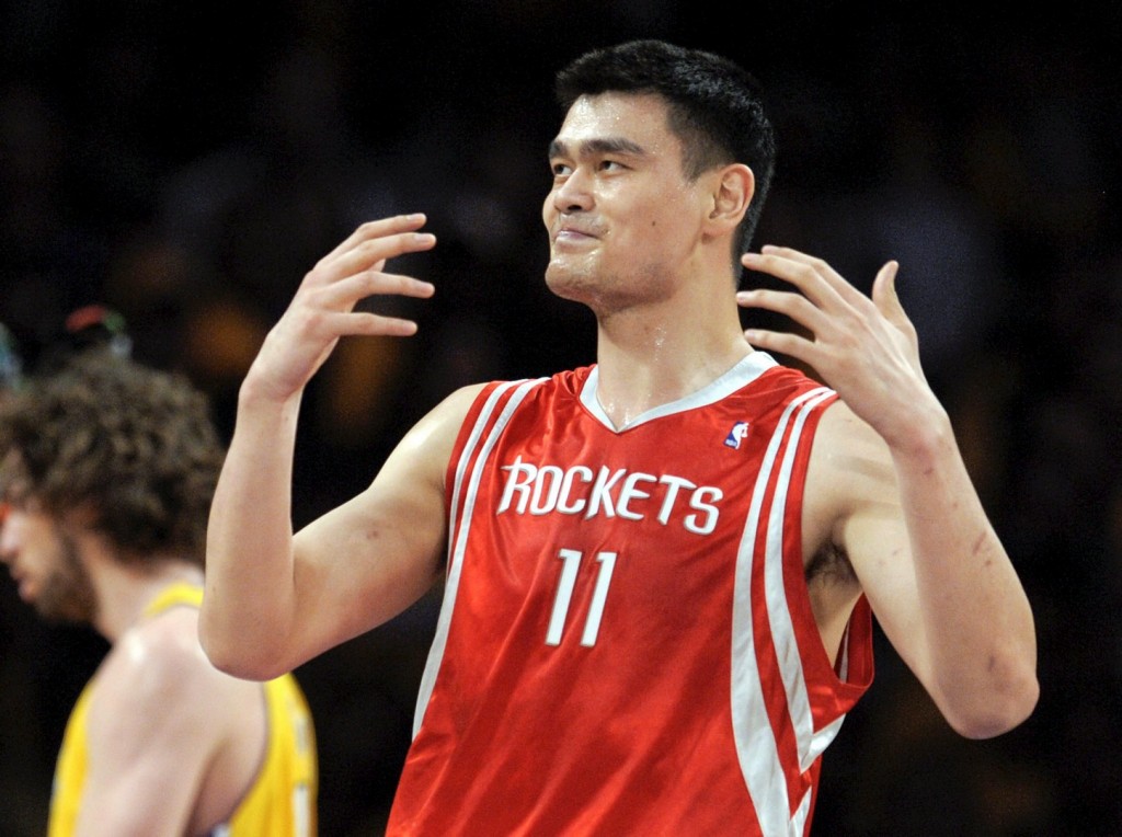 ESPN - In honor of 姚明 Yao Ming's birthday, we look back at all the times he  made fellow NBA players look  less tall.