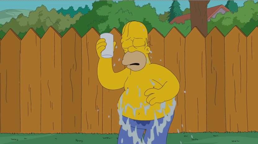 Homer Simpson Takes the Plunge With ALS Ice Bucket Challenge