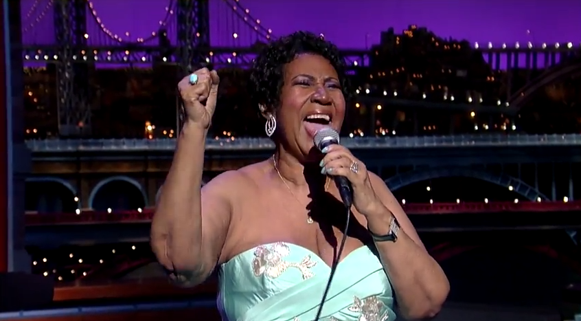 Watch It: Aretha Franklin Covers Adele's 'Rolling in the Deep' on Letterman