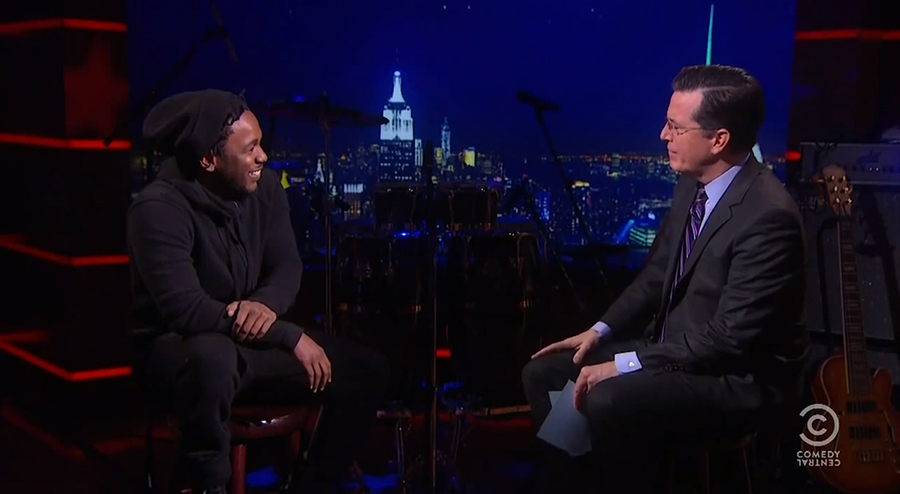 Kendrick Lamar Performs Untitled Song on 'The Colbert Report'